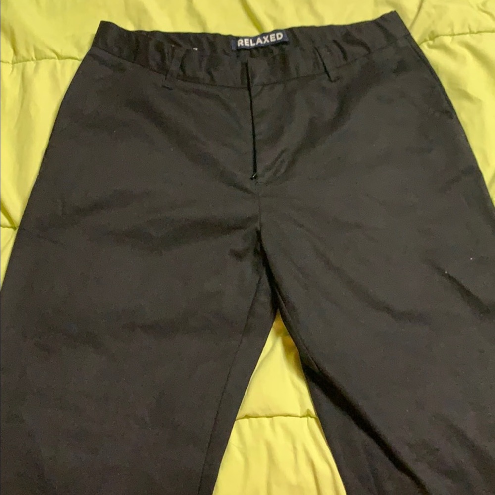 Black khakis, never worn